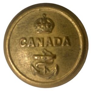 Antique London Royal Canadian Navy Marines Brass Shank Military Buttons